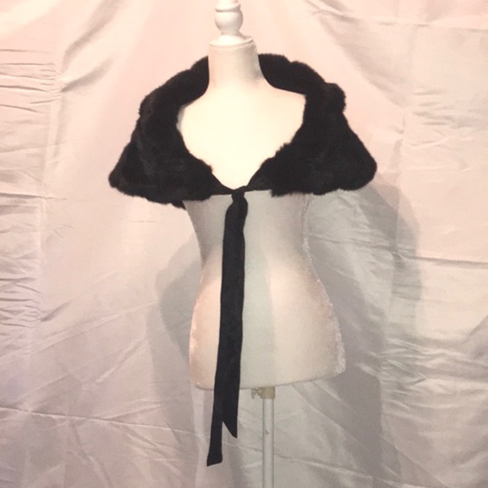 Black mink Vest